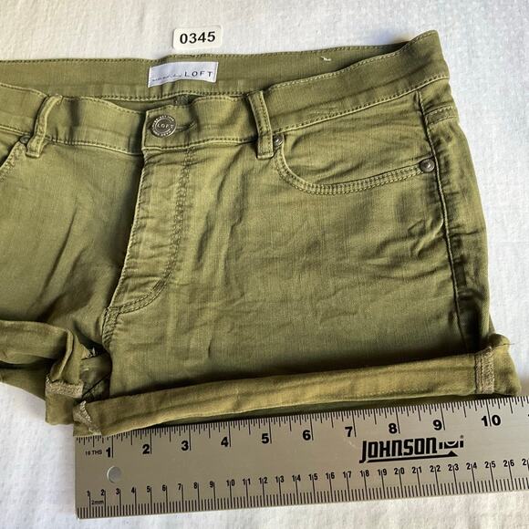 LOFT Women Summer Jeans Shorts Denim size 31, Green - Picture 5 of 10